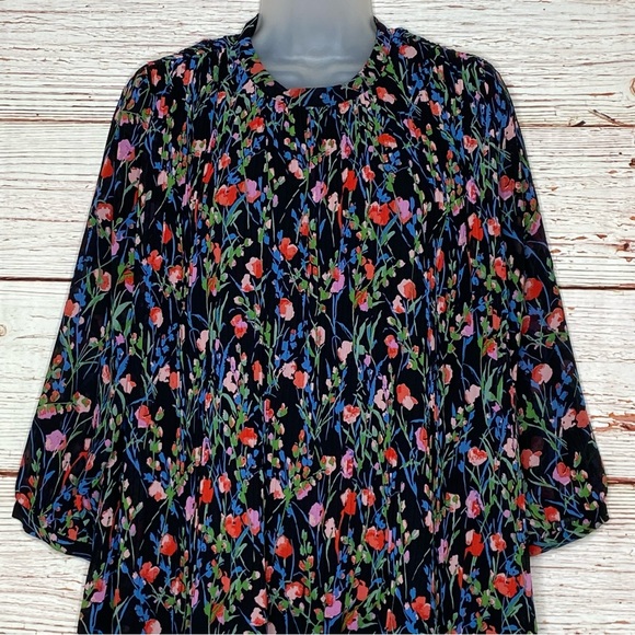 NWT Zara The Annie Dress Floral Pleated Dress Sz M - Picture 12 of 16